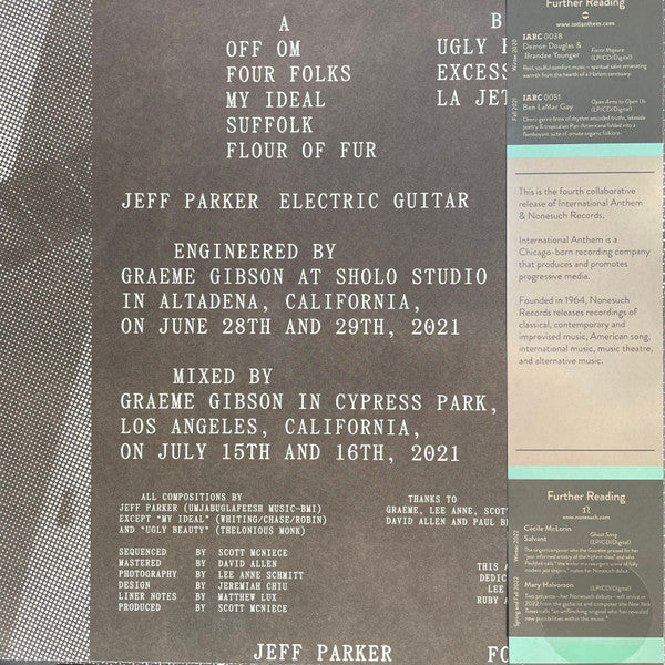 Jeff Parker - Forfolks LP, Cool Mint Color Vinyl