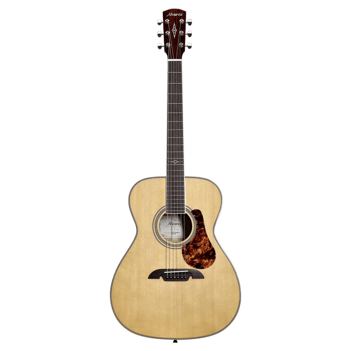 Alvarez MF60-HERRINGBONE — Folk/OM Guitar (Herringbone) with FlexiCase - Natural Gloss