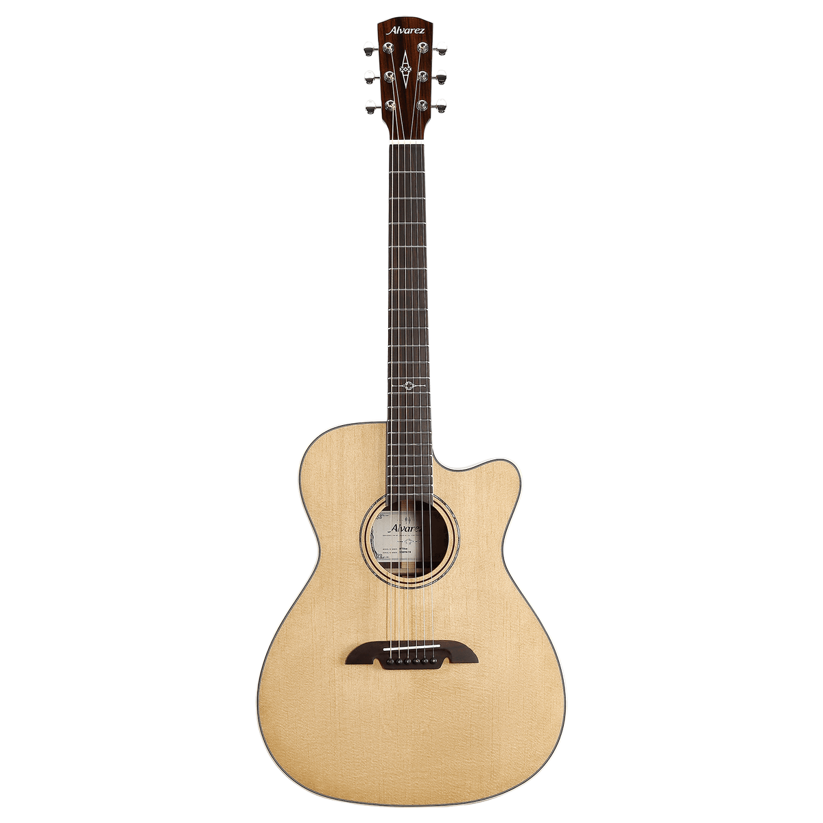 Alvarez MF70CE — Folk/OM Guitar with FlexiCase & Cutaway/Pickup - Natural Gloss