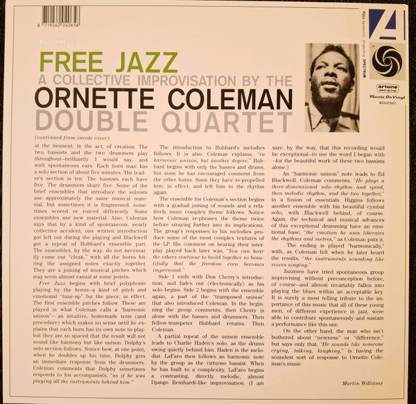 Coleman, Ornette - Free Jazz (180g white vinyl)