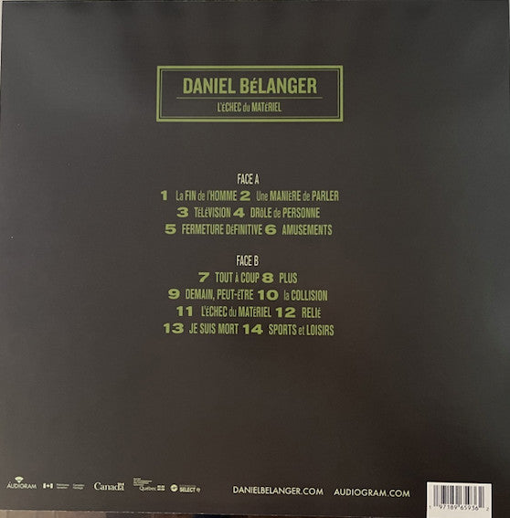 Daniel Bélanger - L'Échec Du Matériel LP