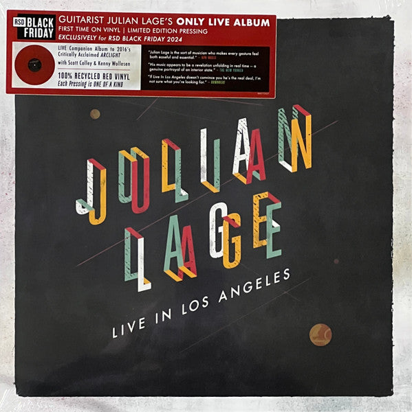 Lage, Julian - Live in Los Angeles (INDIE EXCLUSIVE, ECO MIX RED VINYL)