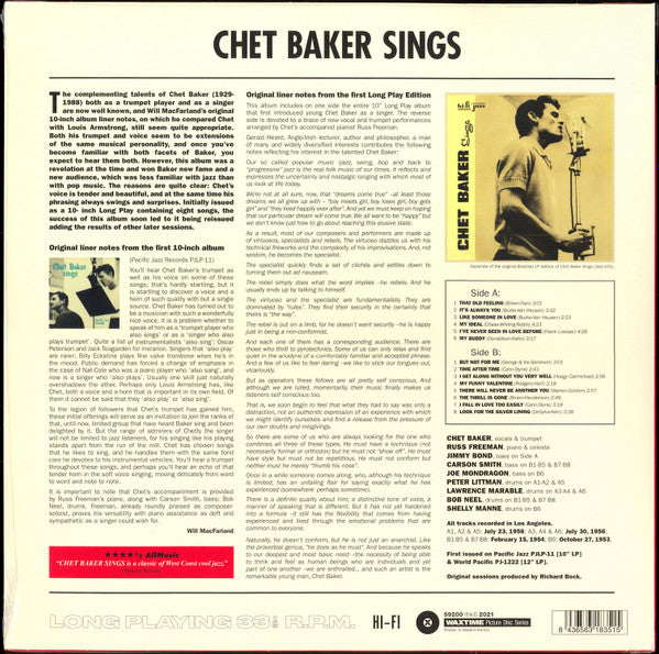 Chet Baker - Sings LP