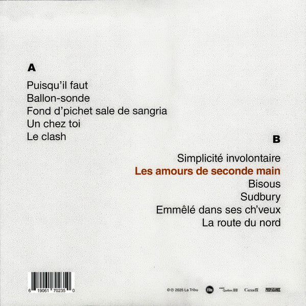 Pauzé, Jean-François – Les Amours De Seconde Main (Orange LP)