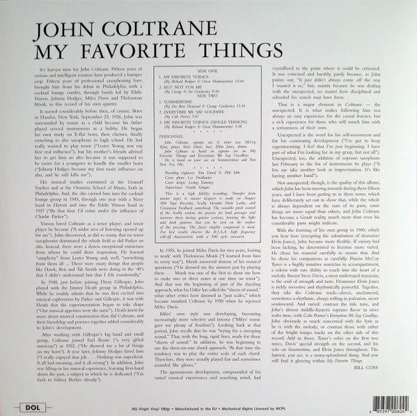 Coltrane, John - My Favorite Things (180g-blue vinyl)