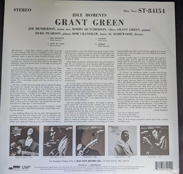 Grant Green - Idle Moments (Blue Note Classic Vinyl Series) LP