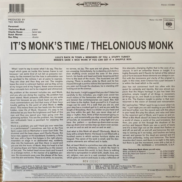 Monk, Thelonious - It's Monk's Time (180g-clear red vinyl)