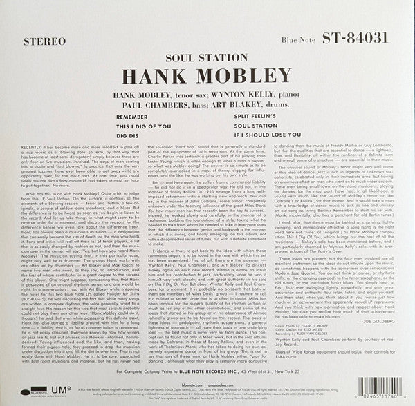Hank Mobley - Soul Station LP