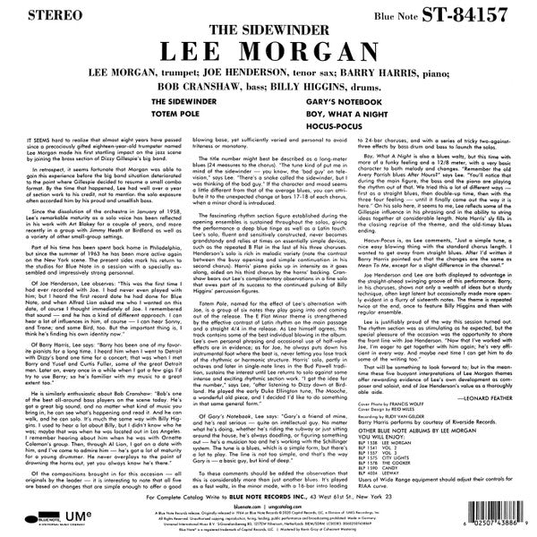 Lee Morgan - The Sidewinder LP
