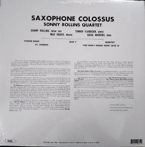 Rollins, Sonny - Saxophone Colossus (180g-blue vinyl)