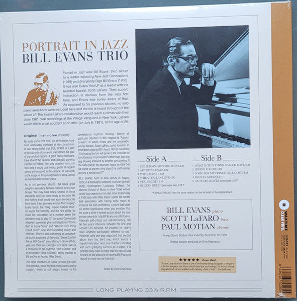 Evans, Bill Trio - Portrait In Jazz (180g-clear vinyl)