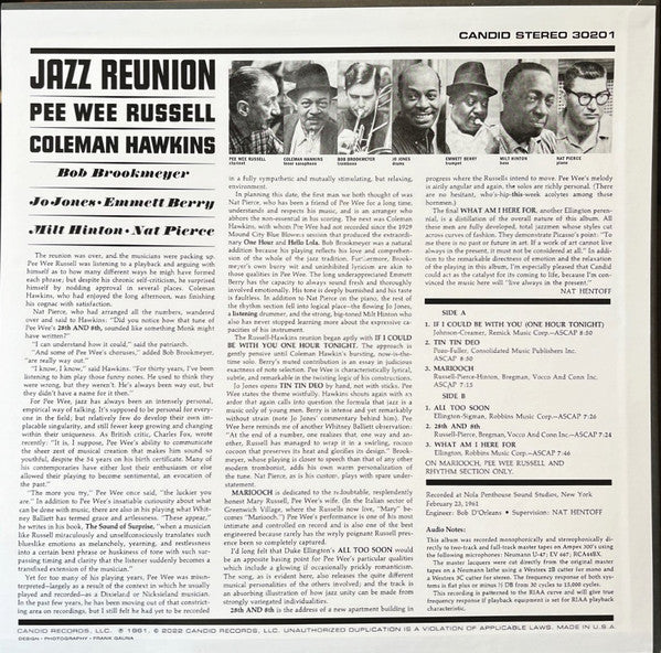 Russell, Pee Wee / Hawkins, Coleman - Jazz Reunion LP