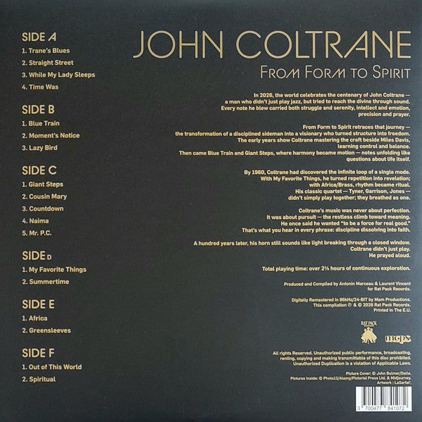 Coltrane, John - 2026RSD - From Form To Spirit (3LP-gold & black vinyl)