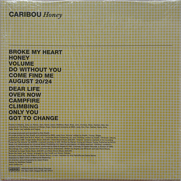 Caribou - Honey, Limited Edition Yellow Vinyl