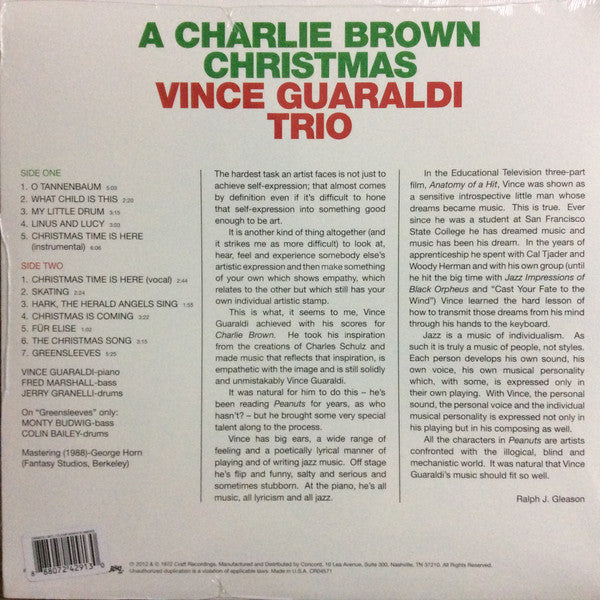 Guaraldi, Vince Trio - A Charlie Brown Christmas (snow storm vinyl-indie exclusive) LP