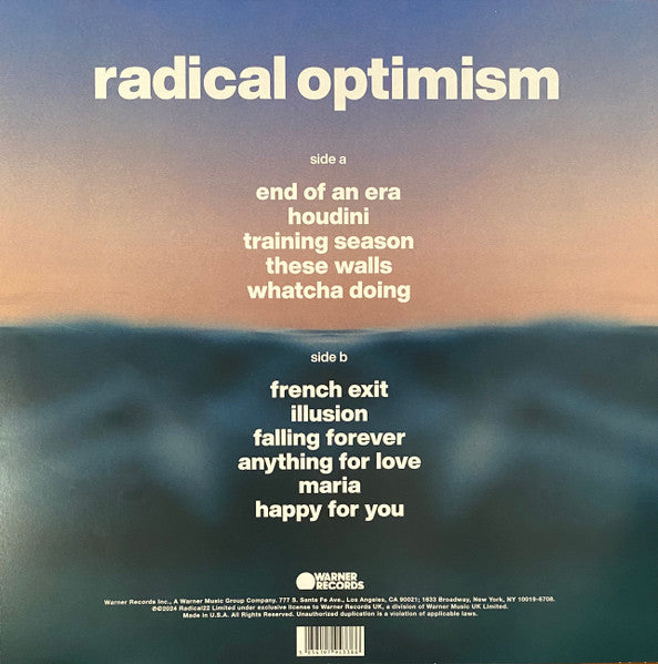 Dua Lipa - Radical Optimism LP, Red Vinyl