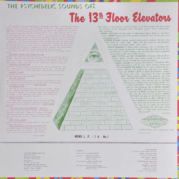 The 13th Floor Elevators - The Psychedelic Sounds of the 13th Floor Elevators LP