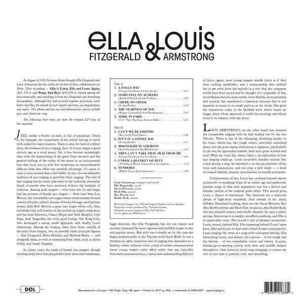 Fitzgerald, Ella & Louis Armstrong - Ella And Louis (180g)