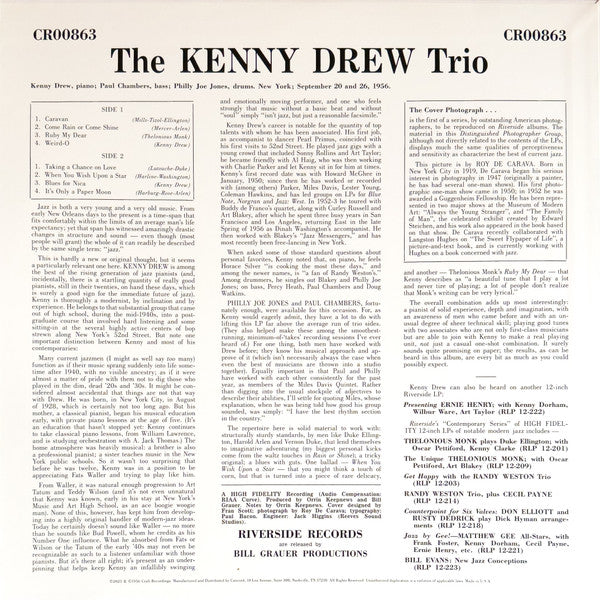 Drew, Kenny - Kenny Drew Trio (Original Jazz Classics Series) LP