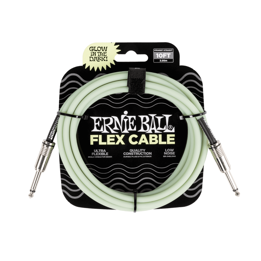 Ernie Ball - Flex Instrument Cable Straight/Straight 10ft - Glow in Dark