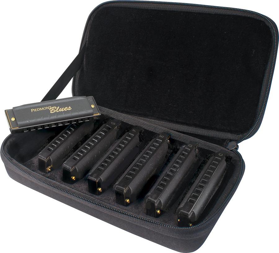 Hohner - Piedmont Blues Harmonica Set with Case (7 Piece Set)