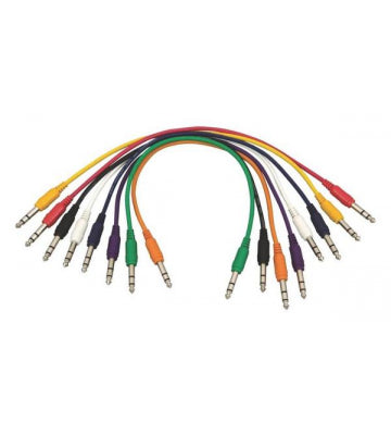 On-Stage PC18-17TRS-S - Straight Patch Cables (TRS-TRS, 8-pack)