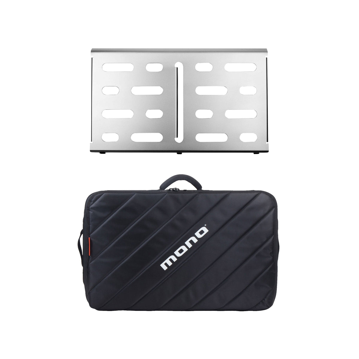 MONO Pedalboard (24 x 15 x 3.7in) with M80-TOUR-V2-BLK - Silver — product view