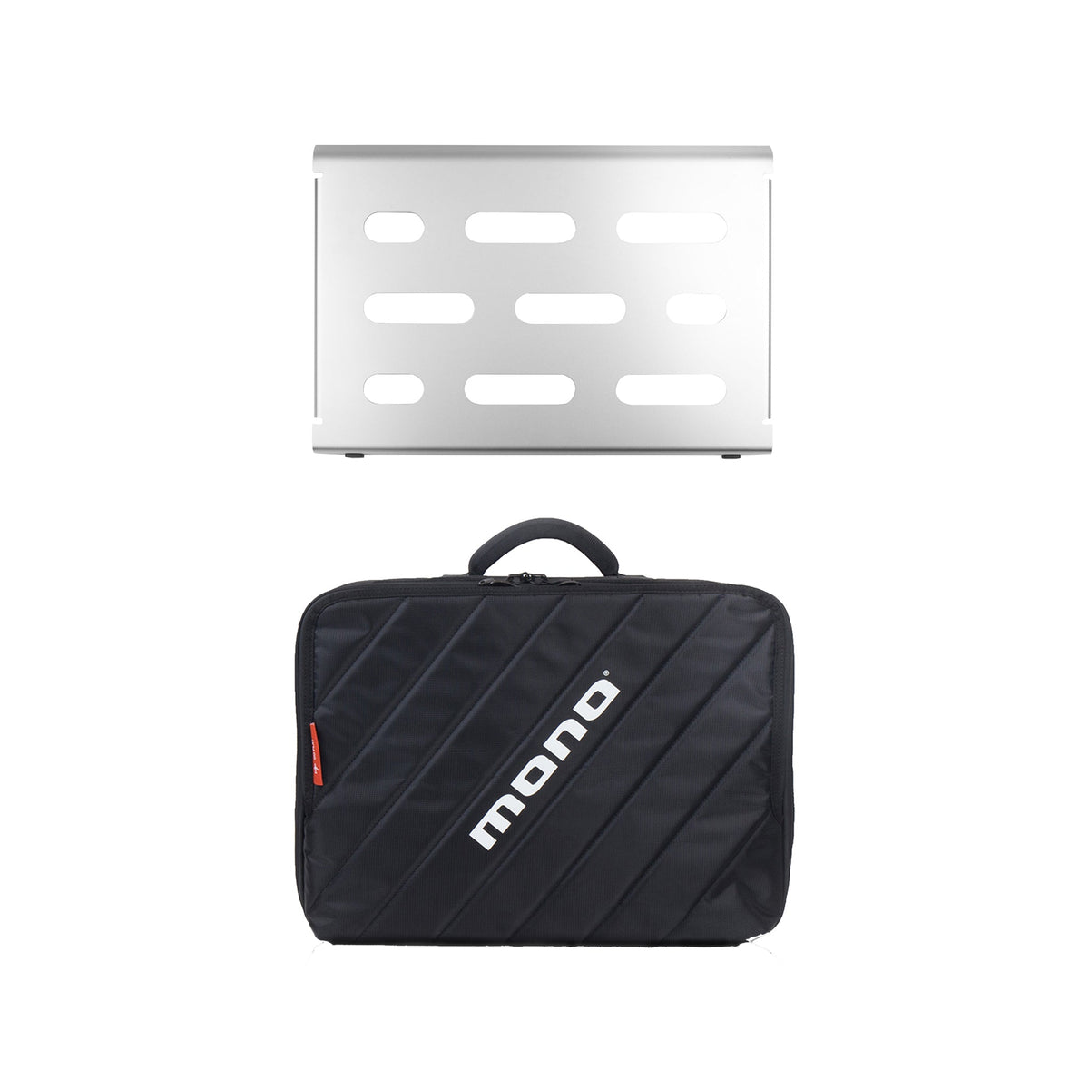 MONO Pedalboard (18 x 12 x 3.7in) with M80-CLUB-V2-BLK - Silver — product view