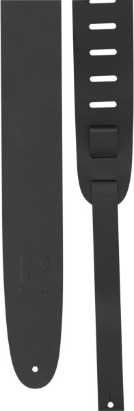 Profile - 2.5” Basic Leather Guitar Strap, Black