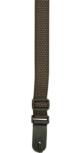 Profile - Ukulele Strap 1.5" Nylon Leather End Checkered Brown & White