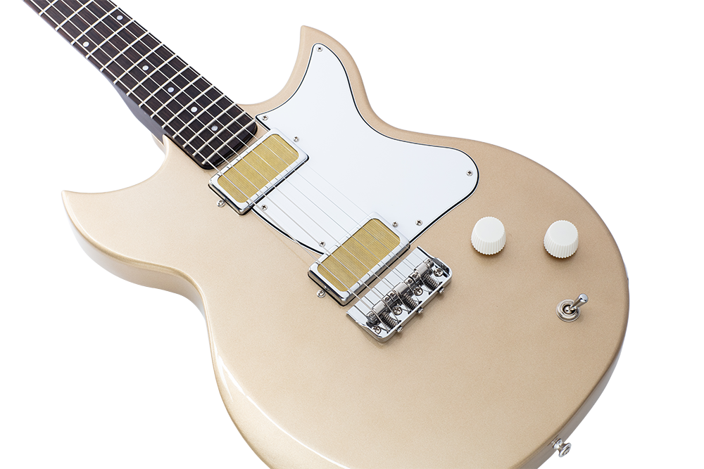Harmony Rebel Electric Guitar with Case - Champagne - product image 2