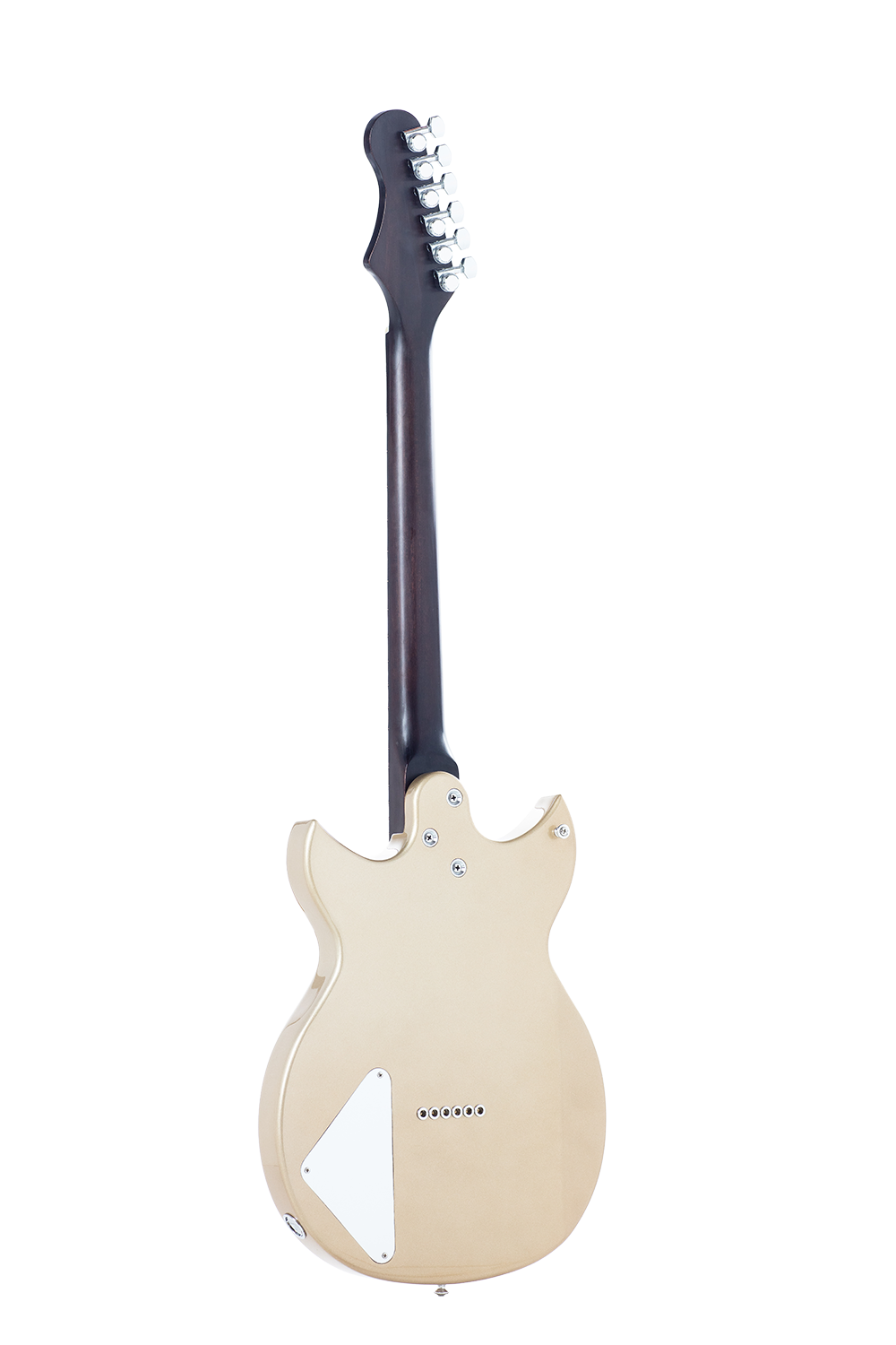 Harmony Rebel Electric Guitar with Case - Champagne - rear view