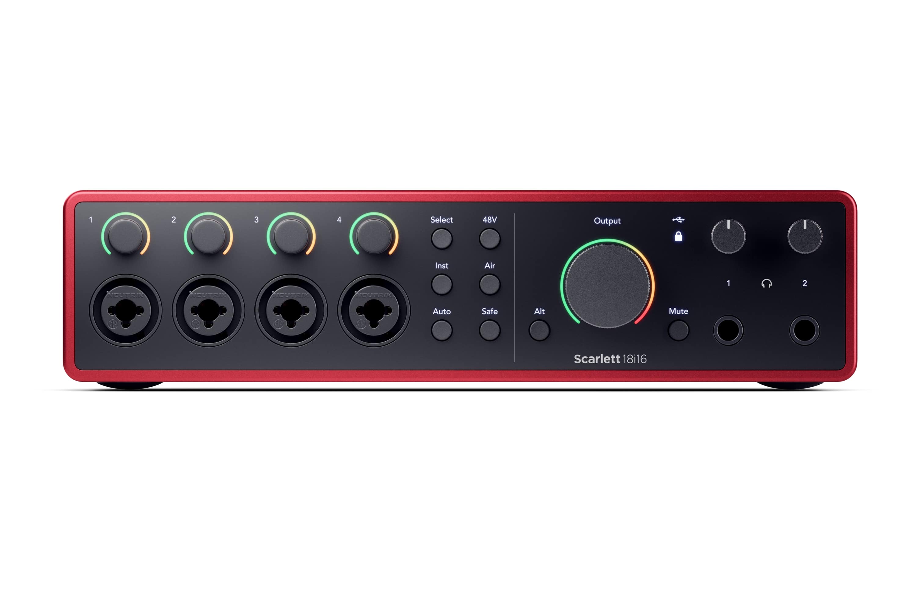 Focusrite - 18-In, 16-Out USB Audio Interface With Four 4th Gen Scarlett Mic Preamps