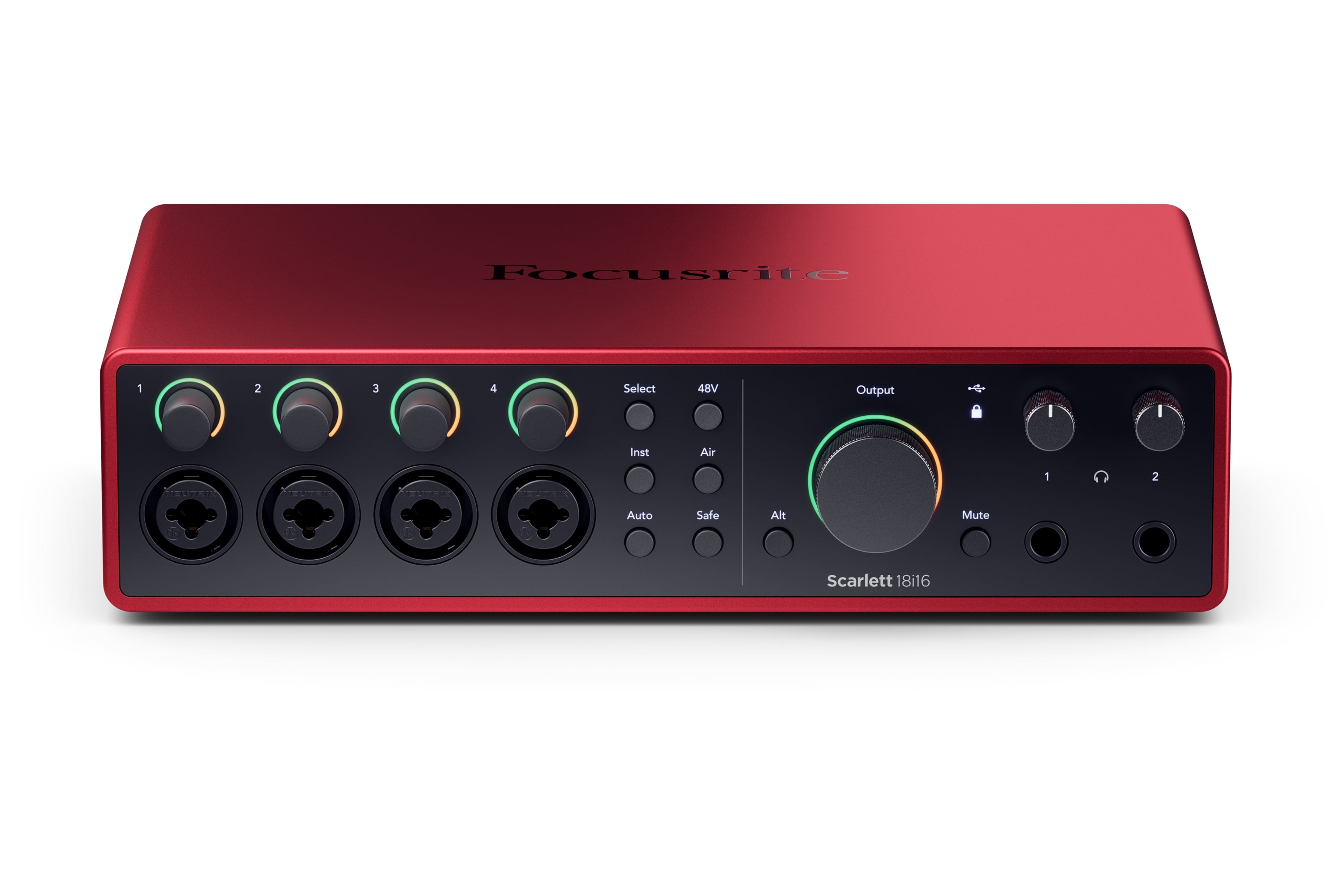 Focusrite - 18-In, 16-Out USB Audio Interface With Four 4th Gen Scarlett Mic Preamps