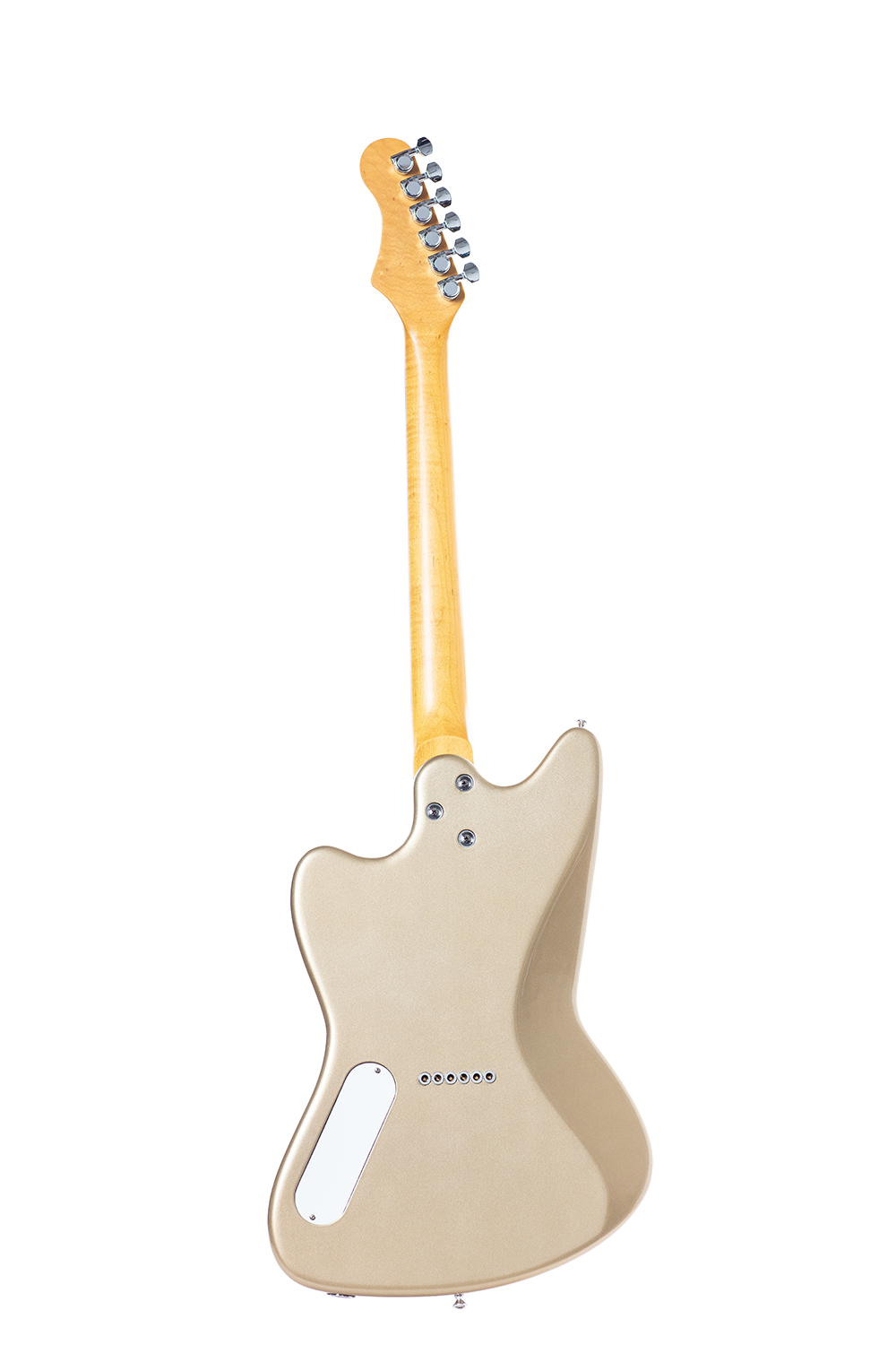 Harmony Silhouette Electric Guitar with Case - Champagne - rear view