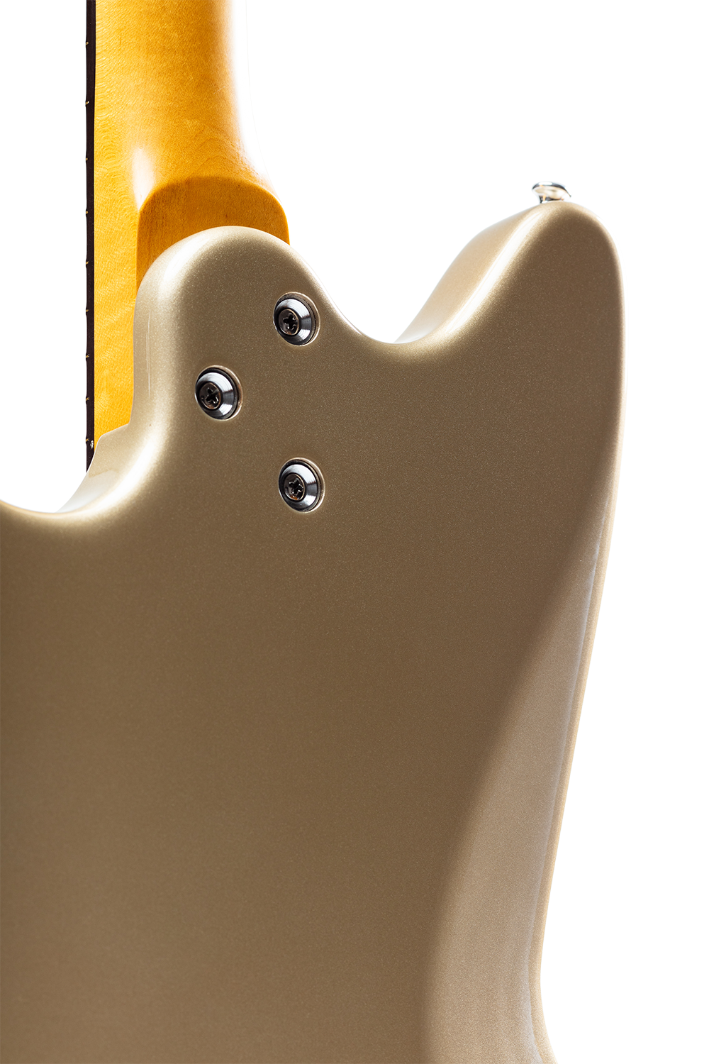 Harmony Silhouette Electric Guitar with Case - Champagne - rear view