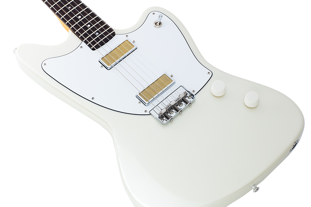 Harmony Silhouette Electric Guitar with Case - Pearl White - product image 2