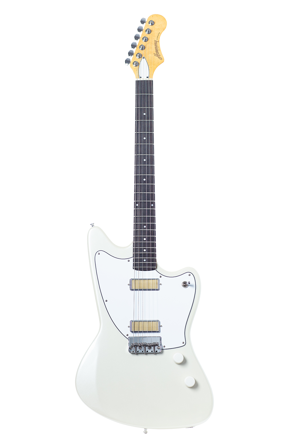 Harmony Silhouette Electric Guitar with Case - Pearl White - front view