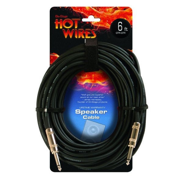 On-Stage SP14-6 - Speaker Cable (6', QTR-QTR)