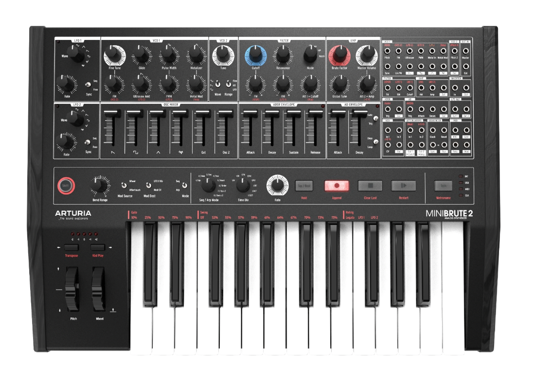 Arturia - Slim size Analog Synth MINIBRUTE2 noir black