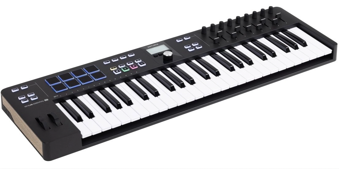 Arturia - KeyLab Essential 49 MK3 Universal MIDI Controller Keyboard, Black