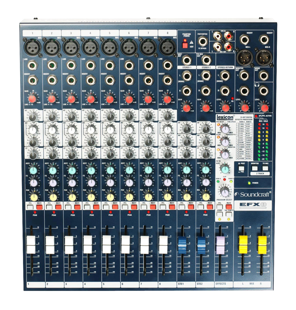 Soundcraft EFX8 - 8-Channel Mixer With 24-Bit Lexicon Digital Effects - alternate view
