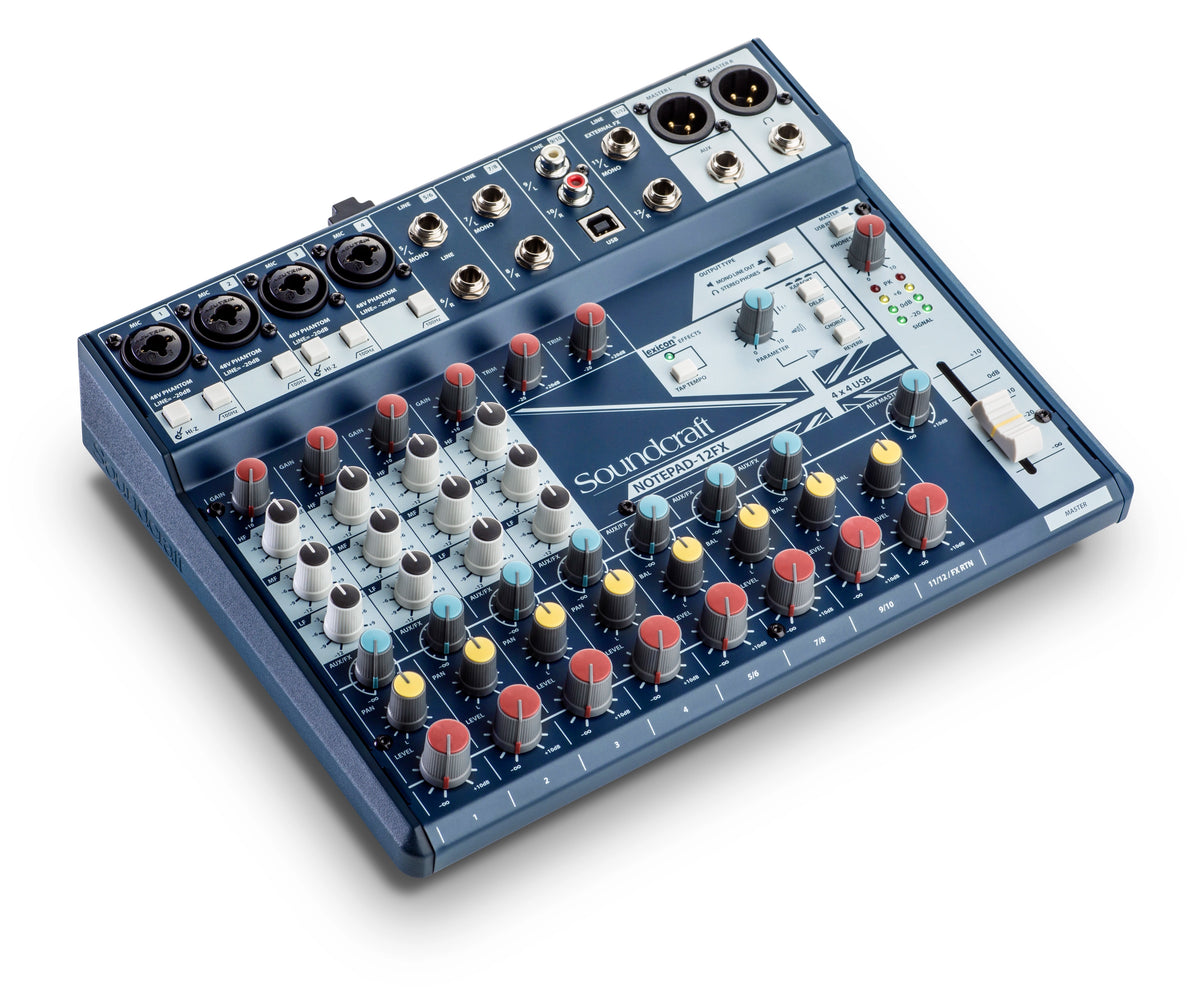 Soundcraft NOTEPAD-12FX - Small-Format Analog Mixing Console With Usb I/O And Lexicon Effects - alternate view