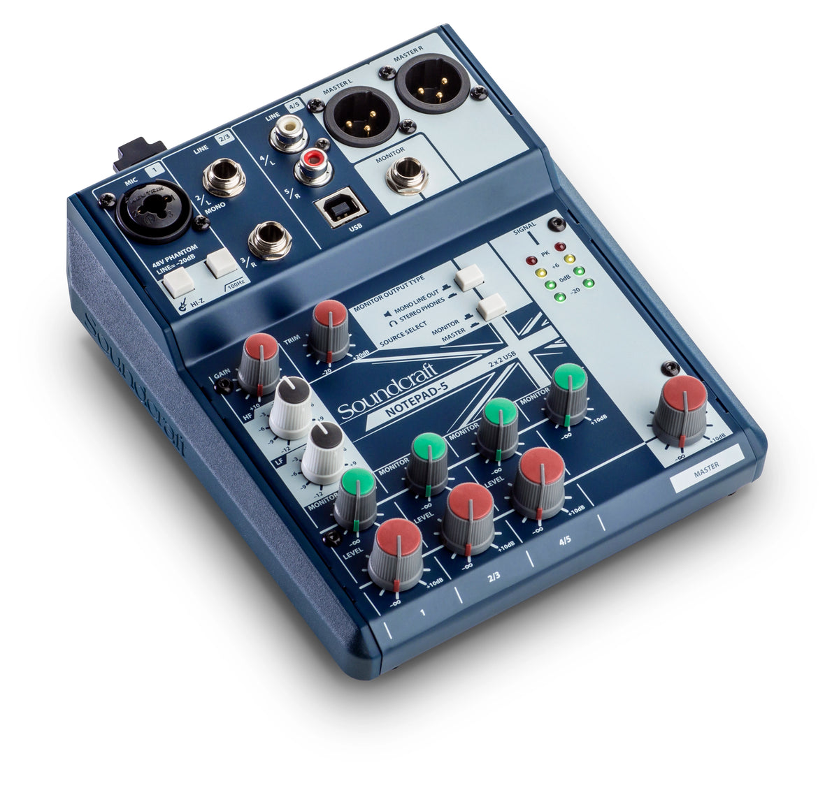 Soundcraft NOTEPAD-5 - Small-Format Analog Mixing Console With Usb I/O - alternate view