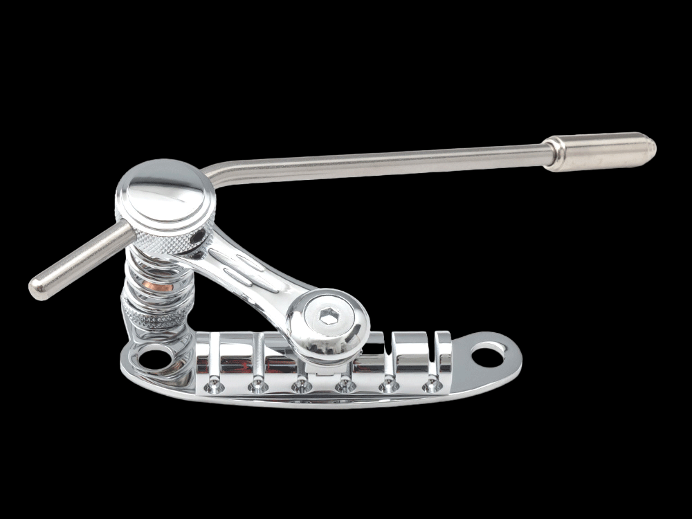 Duesenberg Les Trem II Tremolo System for Left-Hand Guitars - Chrome – top view