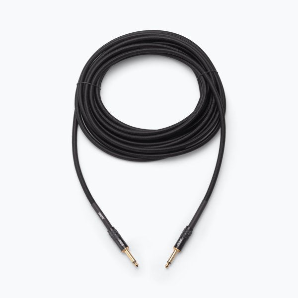 On-Stage OSPRO-ICS-10 - Braided Instrument Cable with Gold-Plated Connectors, Double-Shielded Copper and Straight Connectors, 10 ft