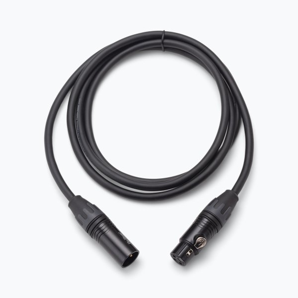On-Stage OSPRO-MC-3 - Braided XLR Microphone Cable with Gold-Plated Connectors, Double-Shielded Copper Braiding and Lifetime Warranty, 3 FT