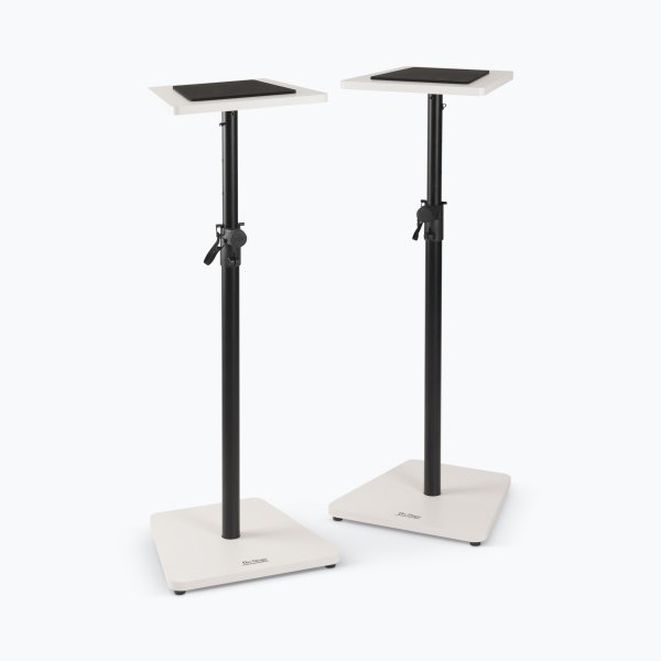 On-Stage SMS7500W - Wood Studio Monitor Stands, White (Pair)
