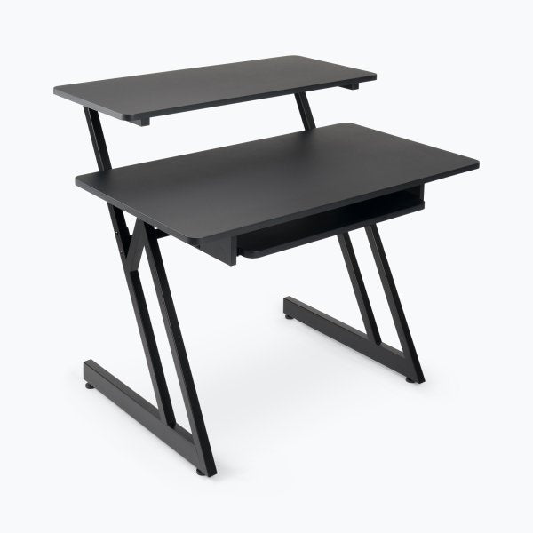 On-Stage WS7500B - 3-Shelf Studio Desk Workstation, Black