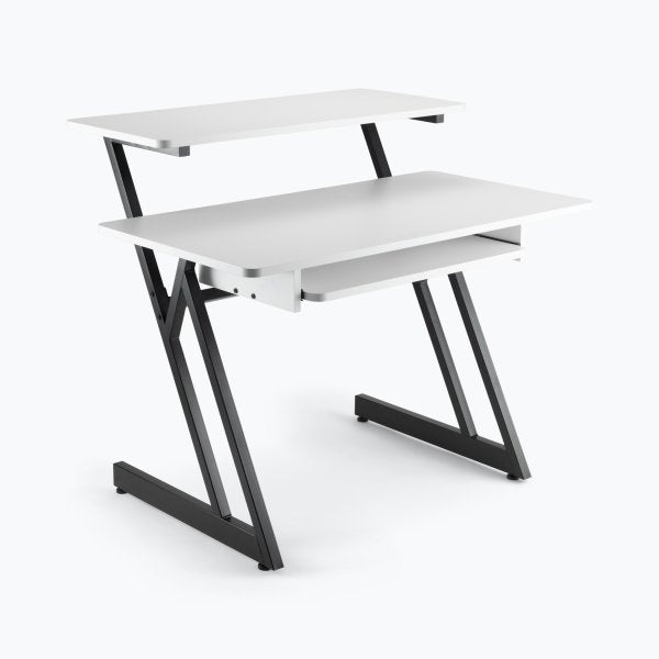 On-Stage WS7500W - 3-Shelf Studio Desk Workstation, White